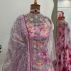 Latest 4.5 Meter Flare Butterfly Net Embroidery Sequins work Lehenga - Image 5