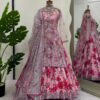 Latest 4.5 Meter Flare Butterfly Net Embroidery Sequins work Lehenga - Image 3