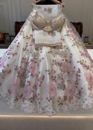 4 meter flared Tabby Silk Lehenga, Exceptional Quality with Can-Can and Canvas Layers, A Perfect Fusion of Glamour and Comfort