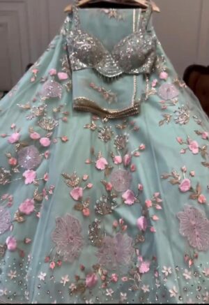 4 meter flared Tabby Silk Lehenga, Exceptional Quality with Can-Can and Canvas Layers, A Perfect Fusion of Glamour and Comfort (Multicolor)