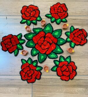 Rangoli Mat Set of 7 – Festive Elegance in Every Corner