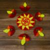 Rangoli Mat Set of 7 – Festive Elegance in Every Corner (Diyas) - Image 2