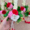 Rose Bunch Gajra Hangings – Festive Charm in Every String! (set of 6 strings) - Image 3